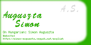 auguszta simon business card